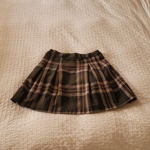 Green plaid wool skirt size xs